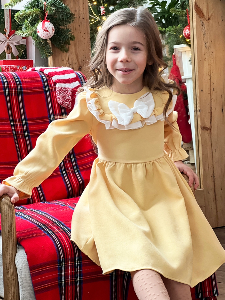 Платье для девочки нарядное БУШОН ST59, цвет желтый 