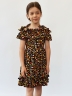Платье для девочки вискоза БУШОН ST65, цвет черный/мультиколор