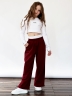 Брюки для девочек БУШОН ST113, цвет бордовый
