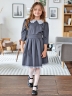 Платье для девочки школьное БУШОН SK111, цвет серый