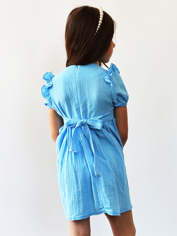 Платье для девочки БУШОН ST68, цвет голубой