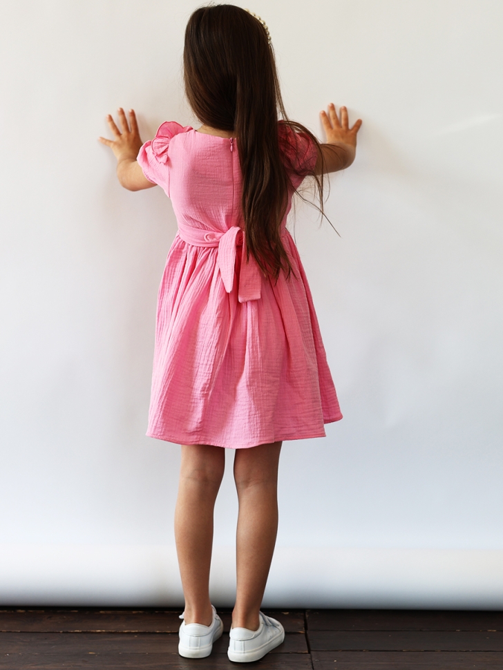 Платье для девочки вискоза БУШОН ST68, цвет розовый