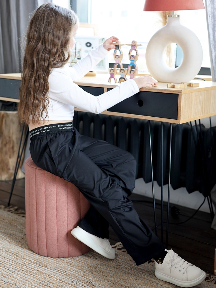 Брюки для девочек БУШОН ST114, цвет черный