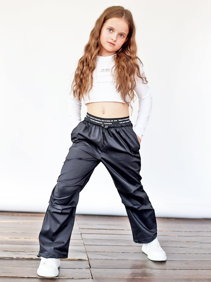 Брюки для девочек БУШОН ST114, цвет черный