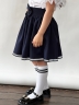 Юбка для девочек школьная БУШОН, модель SK90, цвет темно-синий 