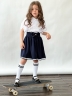 Юбка для девочек школьная БУШОН, модель SK90, цвет темно-синий 