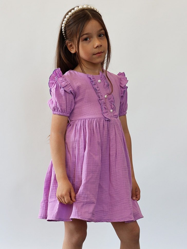 Платье для девочки вискоза БУШОН ST68, цвет сиреневый