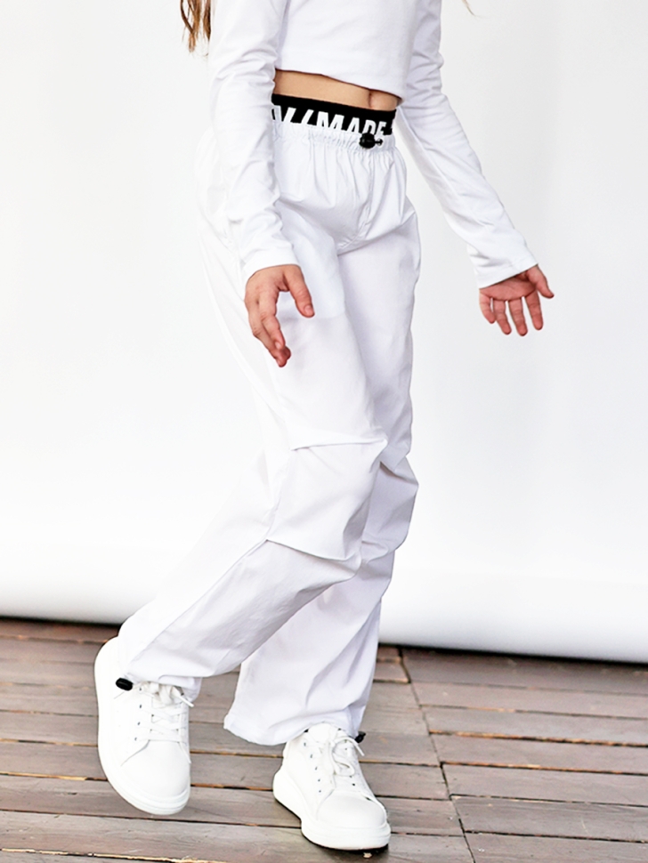 Брюки для девочек БУШОН ST114, цвет белый