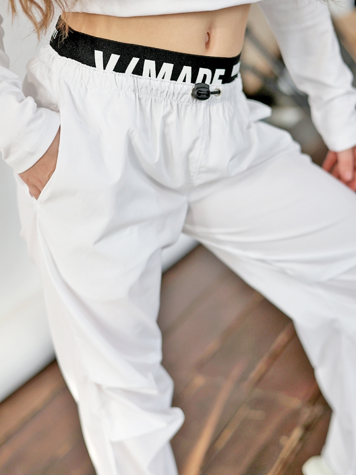 Брюки для девочек БУШОН ST114, цвет белый