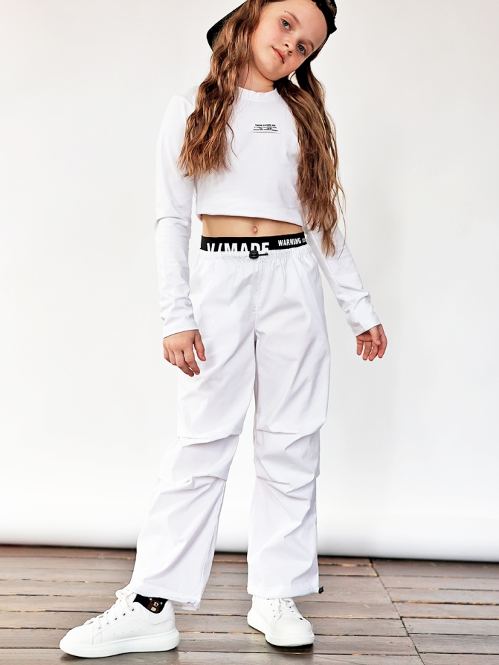 Брюки для девочек БУШОН ST114, цвет белый