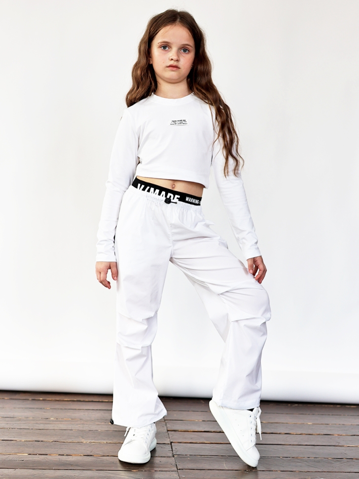 Брюки для девочек БУШОН ST114, цвет белый