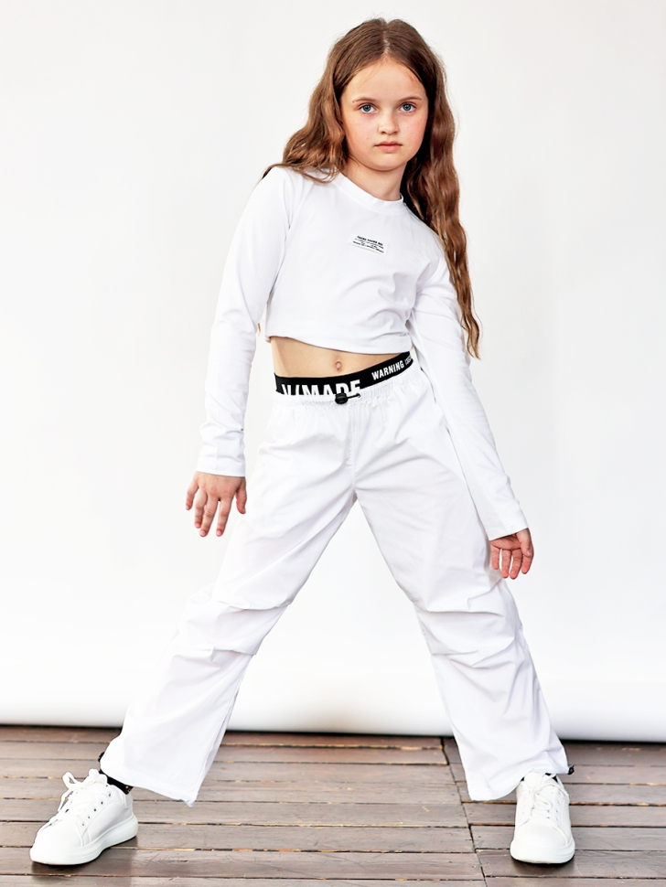 Брюки для девочек БУШОН ST114, цвет белый