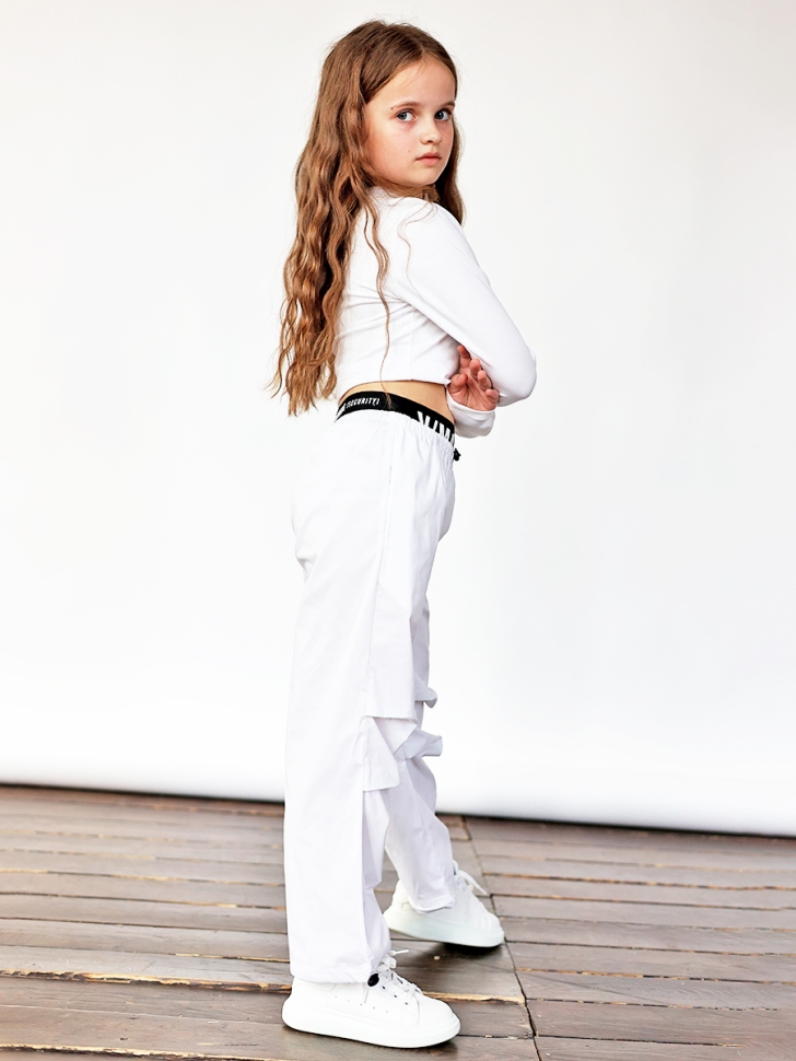 Брюки для девочек БУШОН ST114, цвет белый