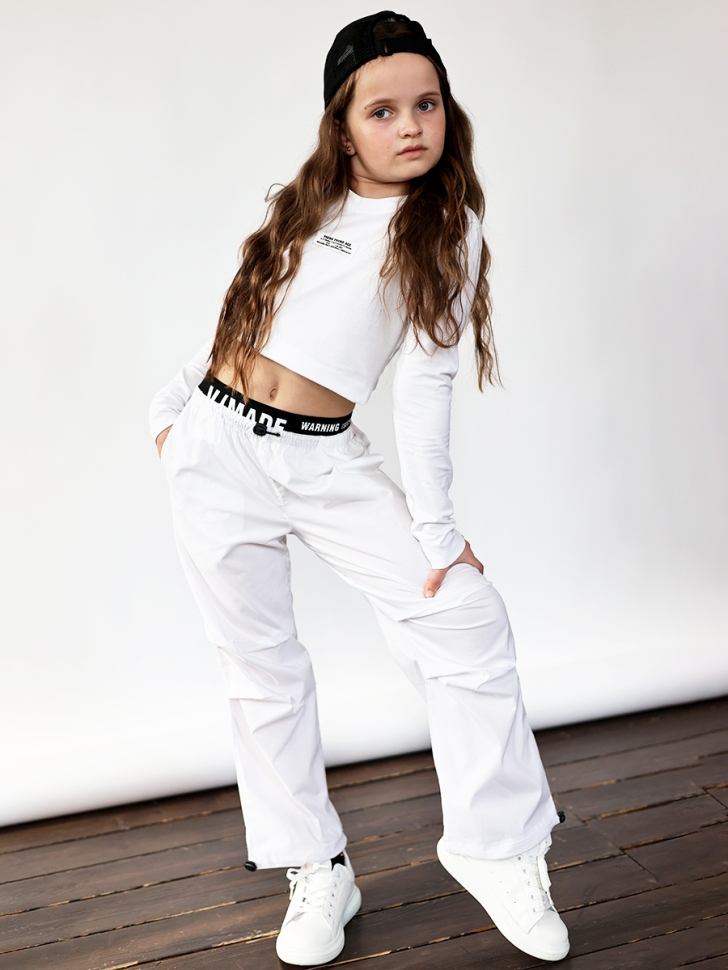 Брюки для девочек БУШОН ST114, цвет белый