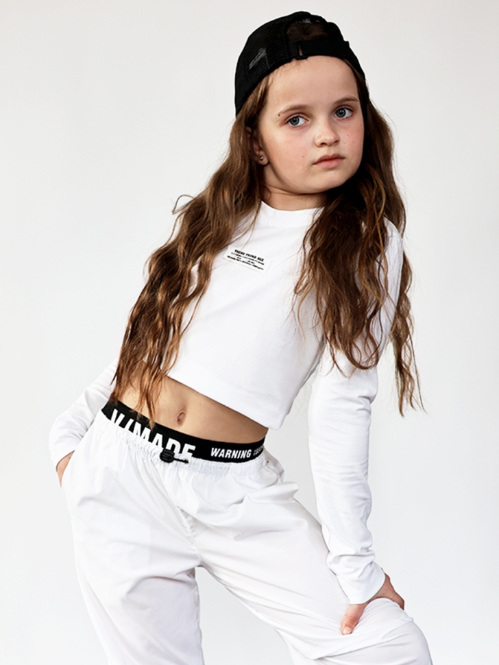 Брюки для девочек БУШОН ST114, цвет белый