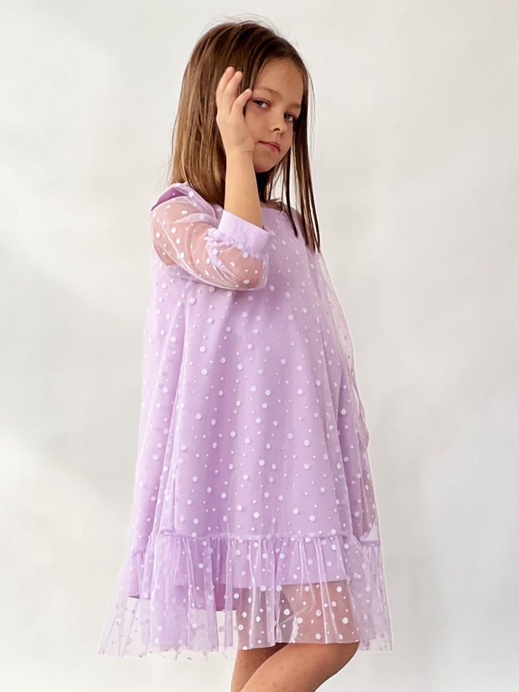 Платье для девочки нарядное БУШОН ST53, цвет сиреневый 