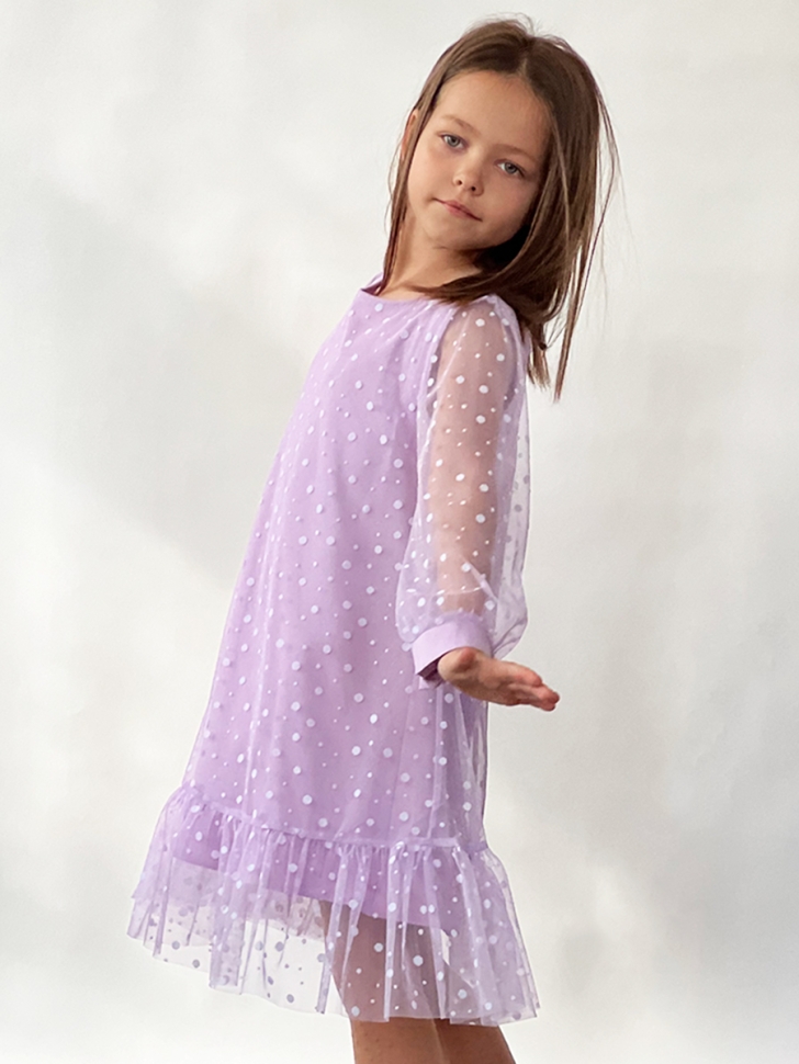 Платье для девочки нарядное БУШОН ST53, цвет сиреневый 