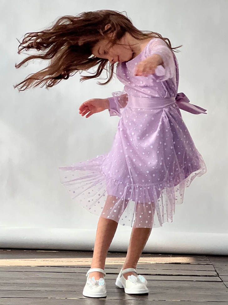 Платье для девочки нарядное БУШОН ST53, цвет сиреневый 