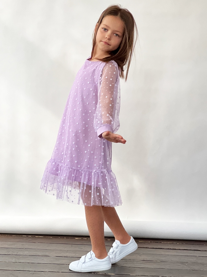 Платье для девочки нарядное БУШОН ST53, цвет сиреневый 