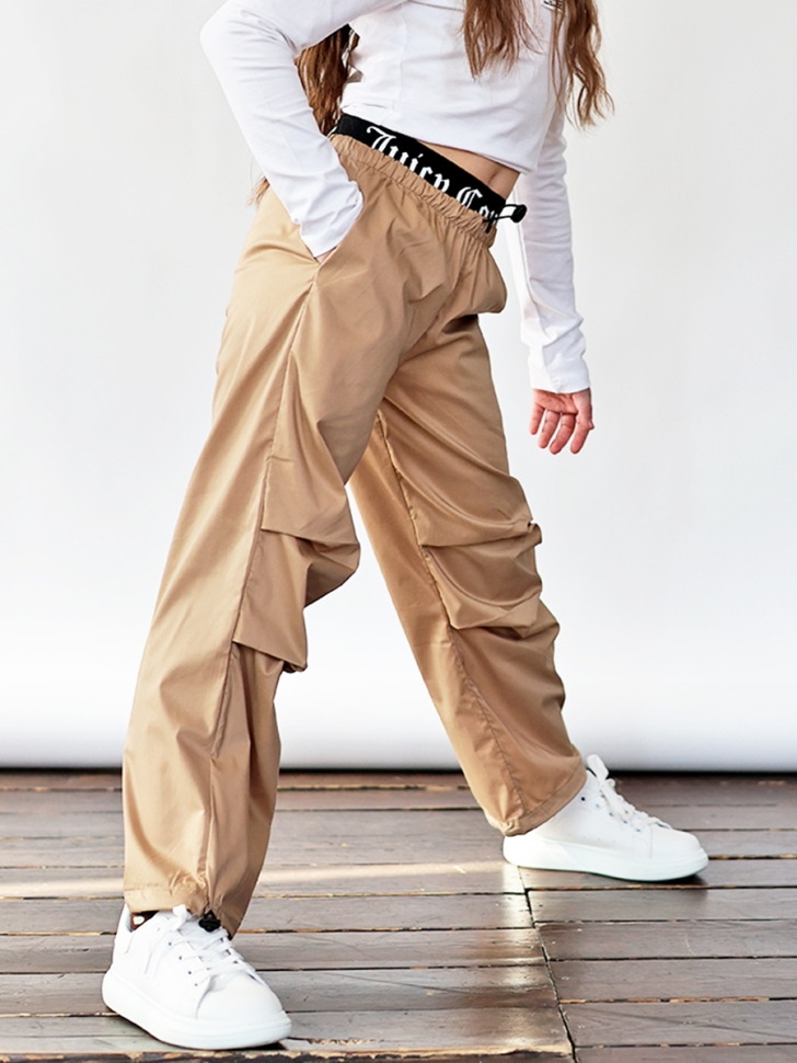 Брюки для девочек БУШОН ST114, цвет коричневый