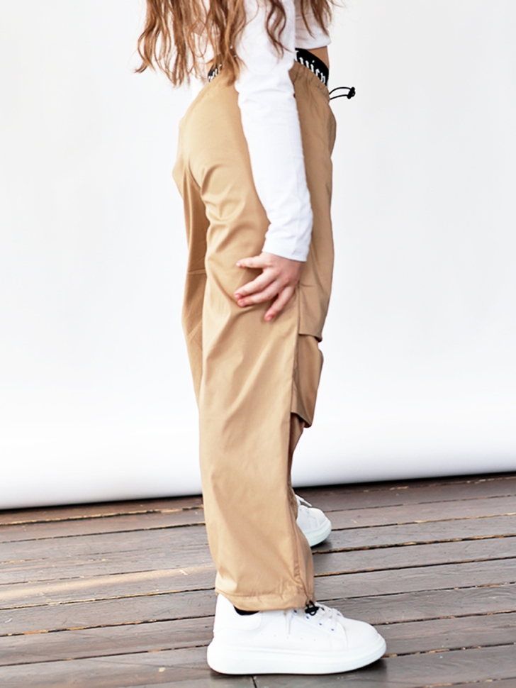 Брюки для девочек БУШОН ST114, цвет коричневый