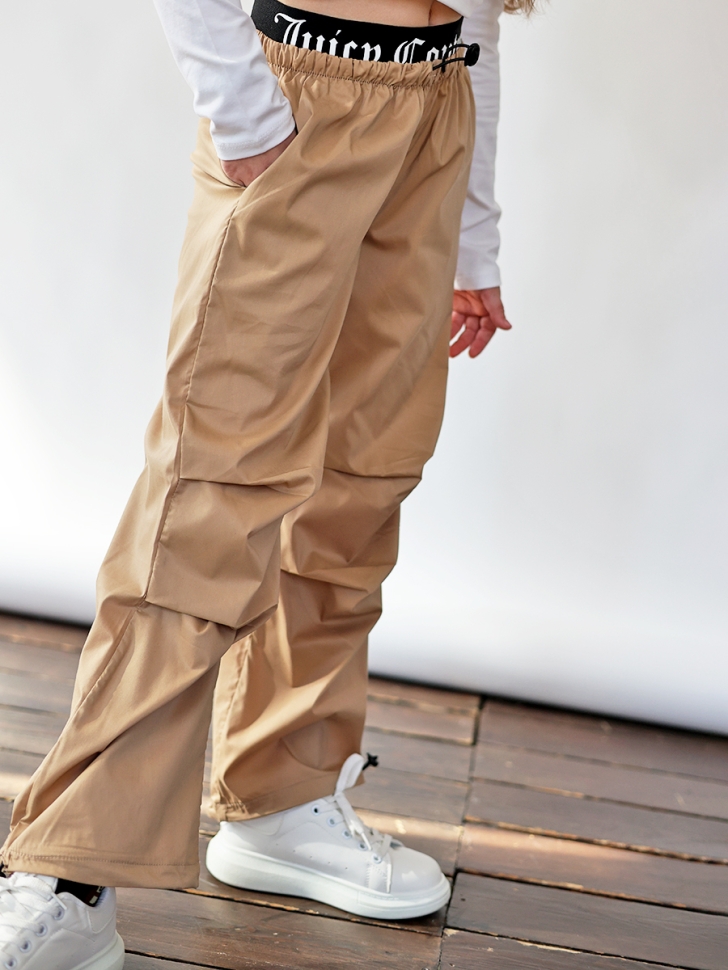 Брюки для девочек БУШОН ST114, цвет коричневый