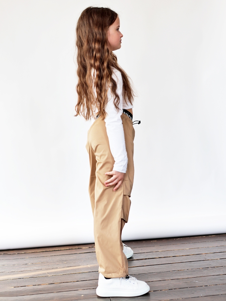 Брюки для девочек БУШОН ST114, цвет коричневый