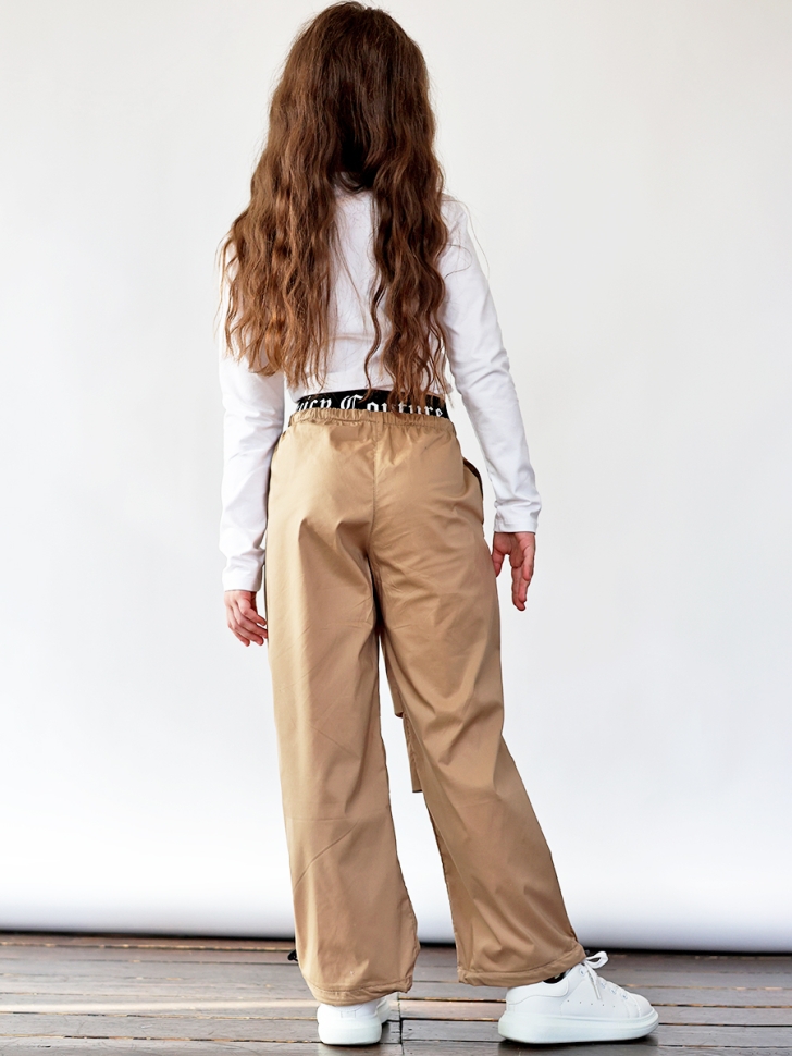 Брюки для девочек БУШОН ST114, цвет коричневый