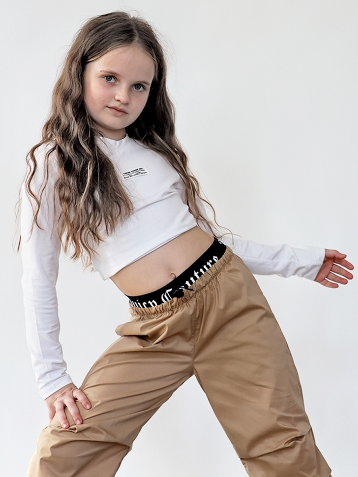 Брюки для девочек БУШОН ST114, цвет коричневый