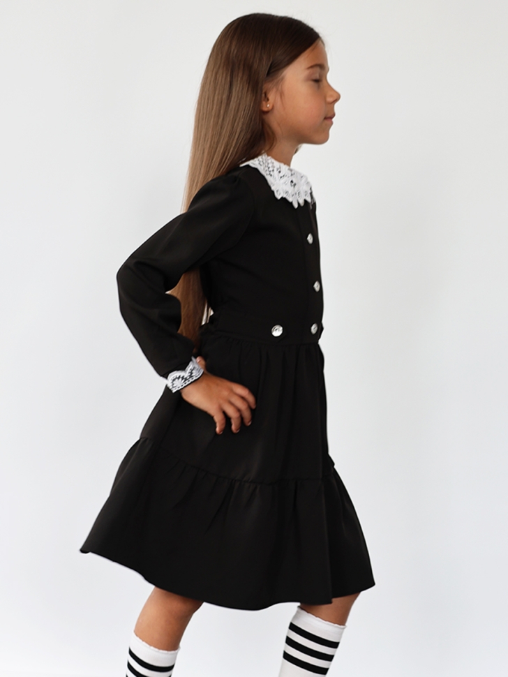 Платье для девочки школьное БУШОН SK12, цвет черный