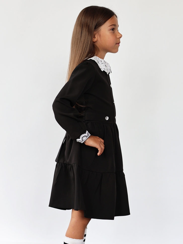 Платье для девочки школьное БУШОН SK12, цвет черный