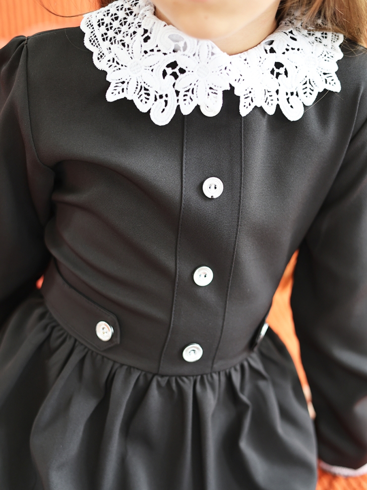 Платье для девочки школьное БУШОН SK12, цвет черный