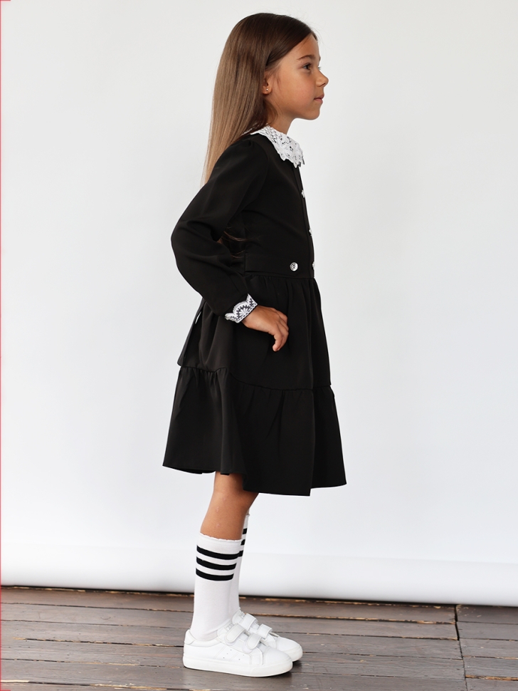 Платье для девочки школьное БУШОН SK12, цвет черный