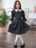 Платье для девочки школьное БУШОН SK11, цвет графит