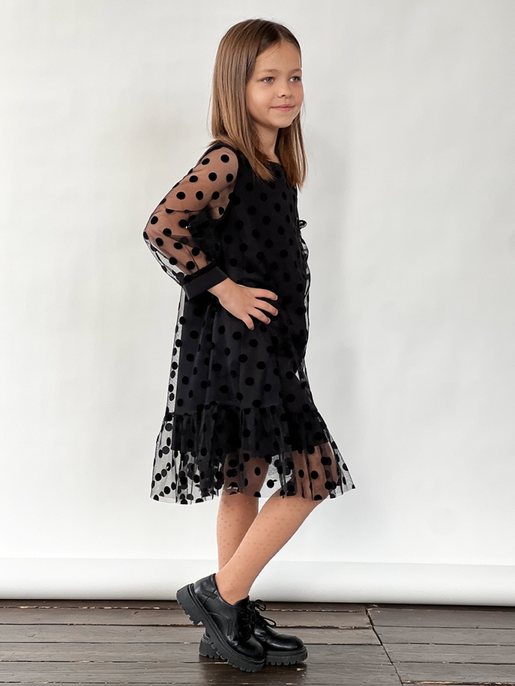 Платье для девочки нарядное БУШОН ST53, цвет черный