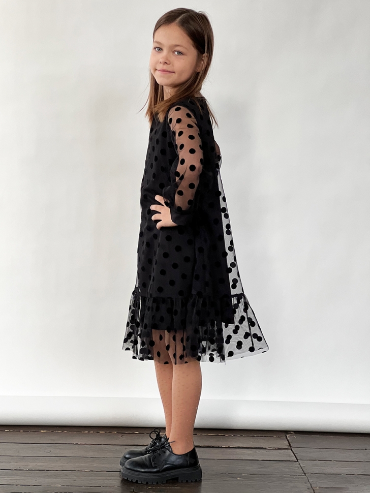 Платье для девочки нарядное БУШОН ST53, цвет черный