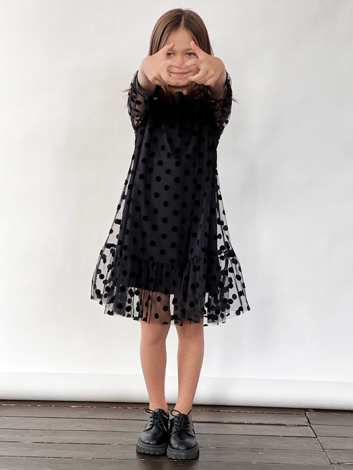 Платье для девочки нарядное БУШОН ST53, цвет черный