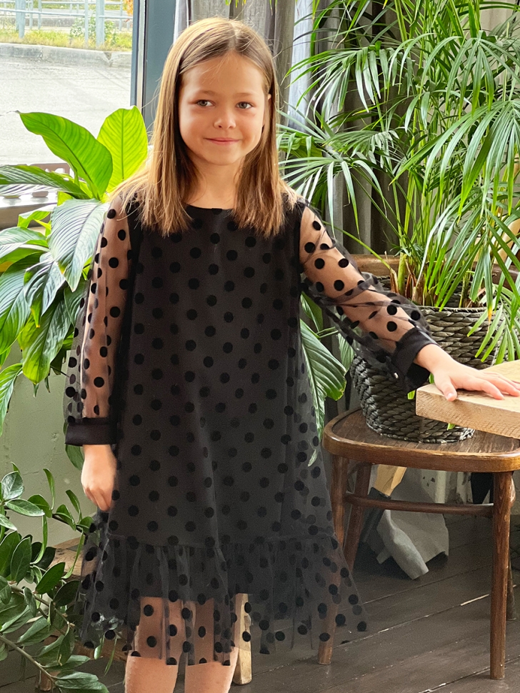 Платье для девочки нарядное БУШОН ST53, цвет черный