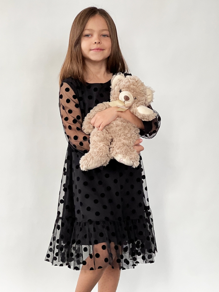 Платье для девочки нарядное БУШОН ST53, цвет черный