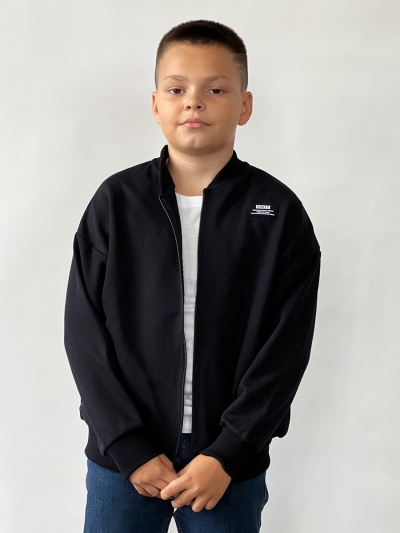 Бомбер для мальчиков БУШОН SK75, цвет черный