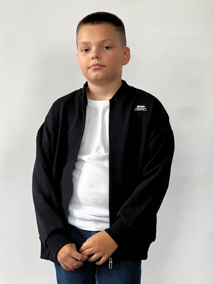 Бомбер для мальчиков БУШОН SK75, цвет черный
