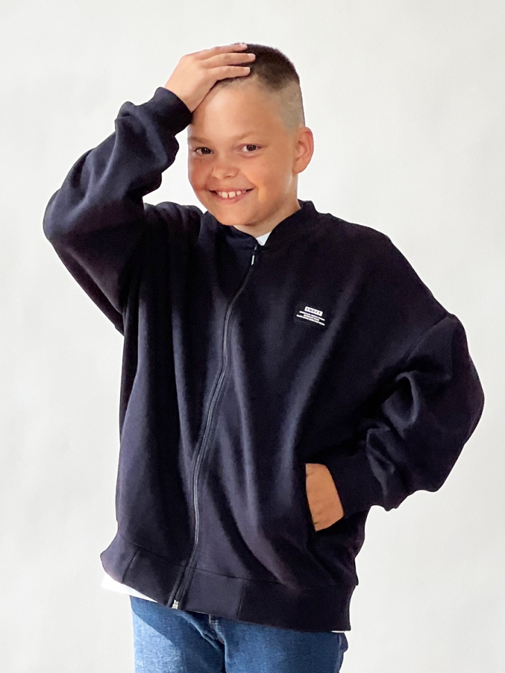 Бомбер для мальчиков БУШОН SK75, цвет черный