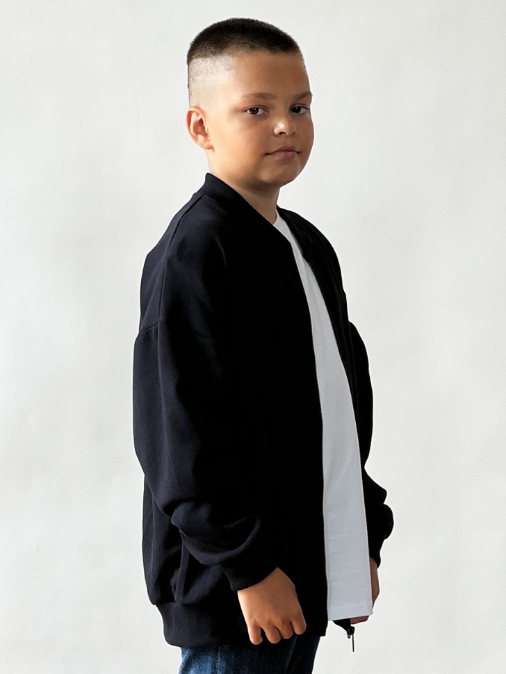 Бомбер для мальчиков БУШОН SK75, цвет черный