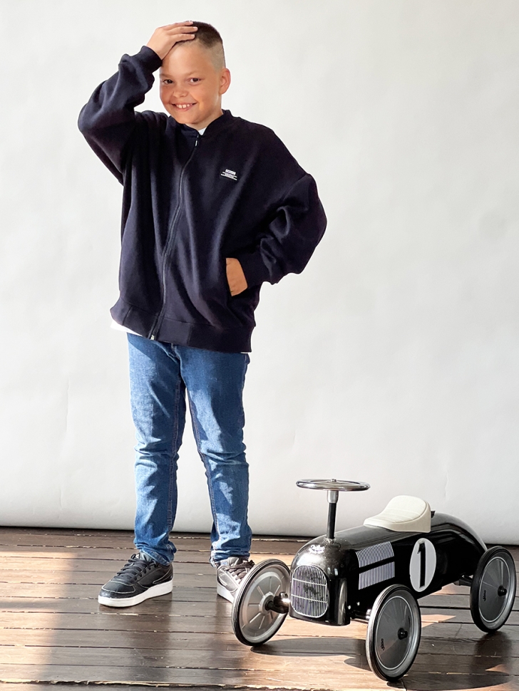 Бомбер для мальчиков БУШОН SK75, цвет черный