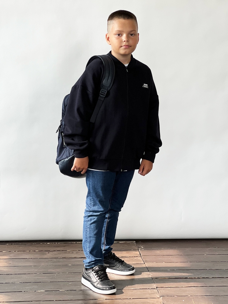 Бомбер для мальчиков БУШОН SK75, цвет черный