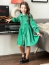 Платье для девочки школьное БУШОН ST73, цвет зеленый 