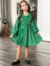 Платье для девочки школьное БУШОН ST73, цвет зеленый 