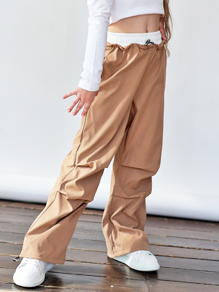 Брюки для девочек БУШОН ST115, цвет коричневый