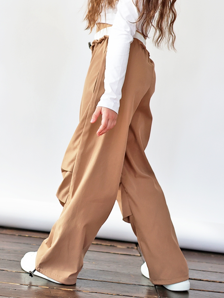 Брюки для девочек БУШОН ST115, цвет коричневый