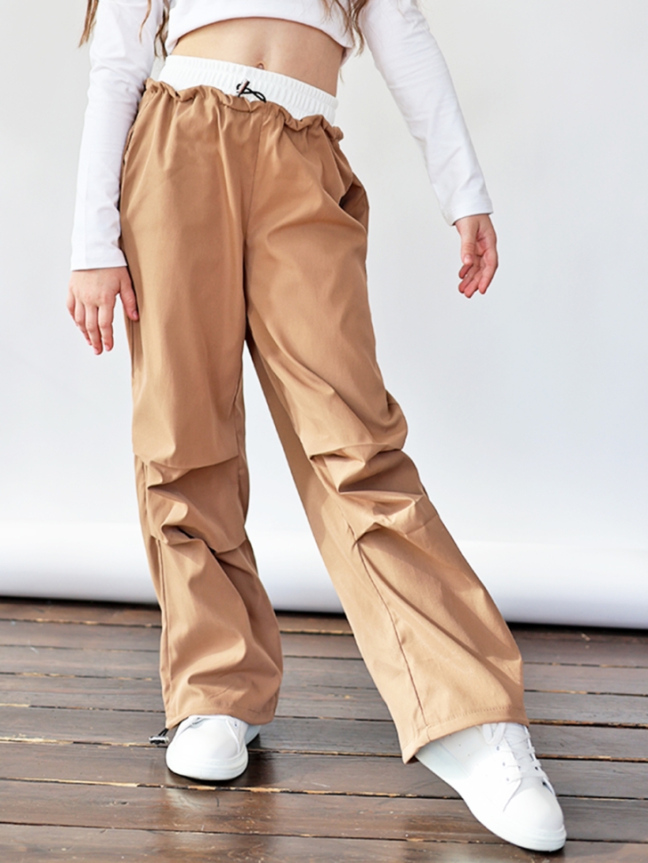 Брюки для девочек БУШОН ST115, цвет коричневый